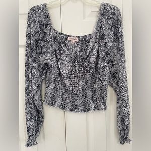 Snakeskin sexy crop top